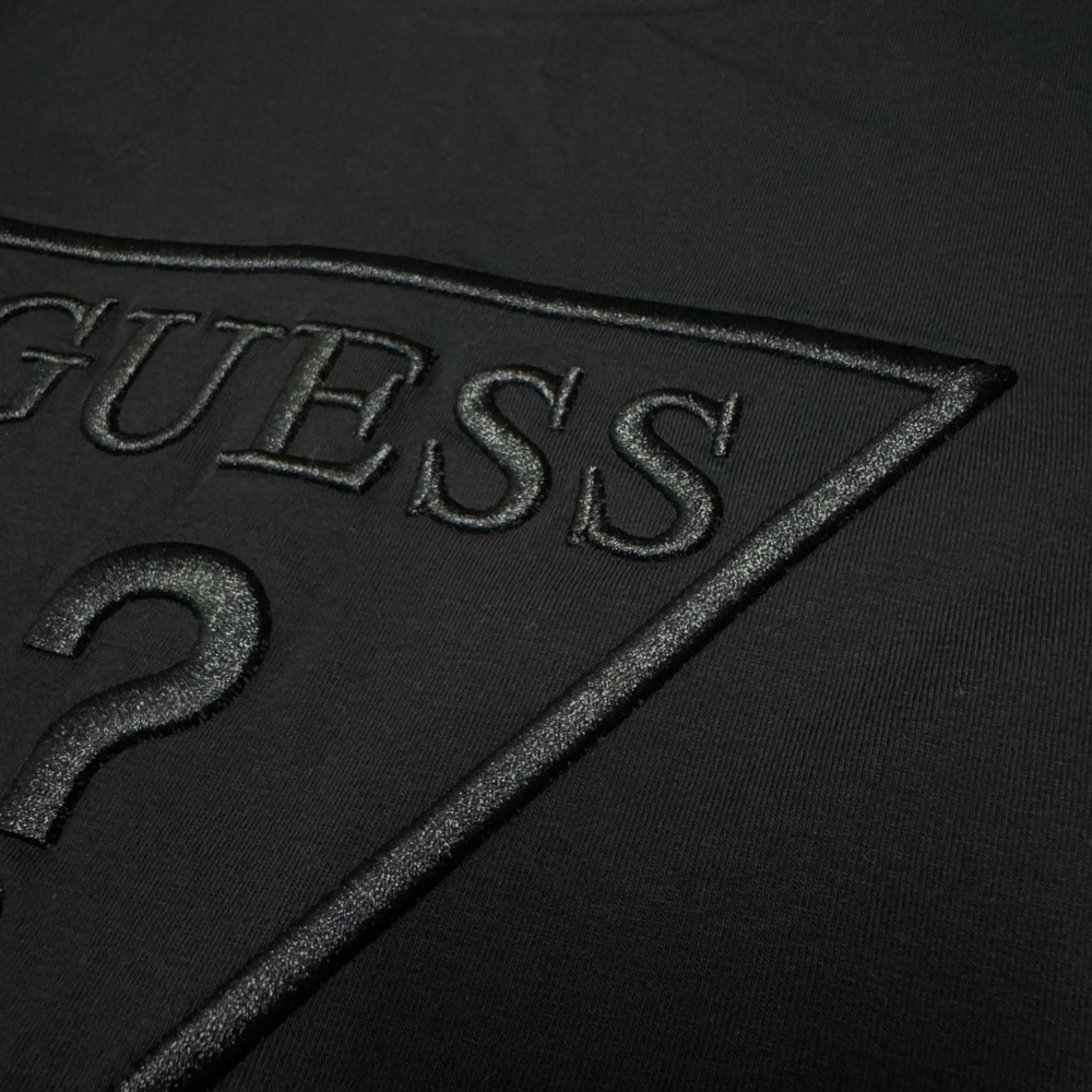 Guess Los Angeles W L Black T-Shirt  Carlee Triangle Tee Front Logo Embroidery - Picture 3 of 9